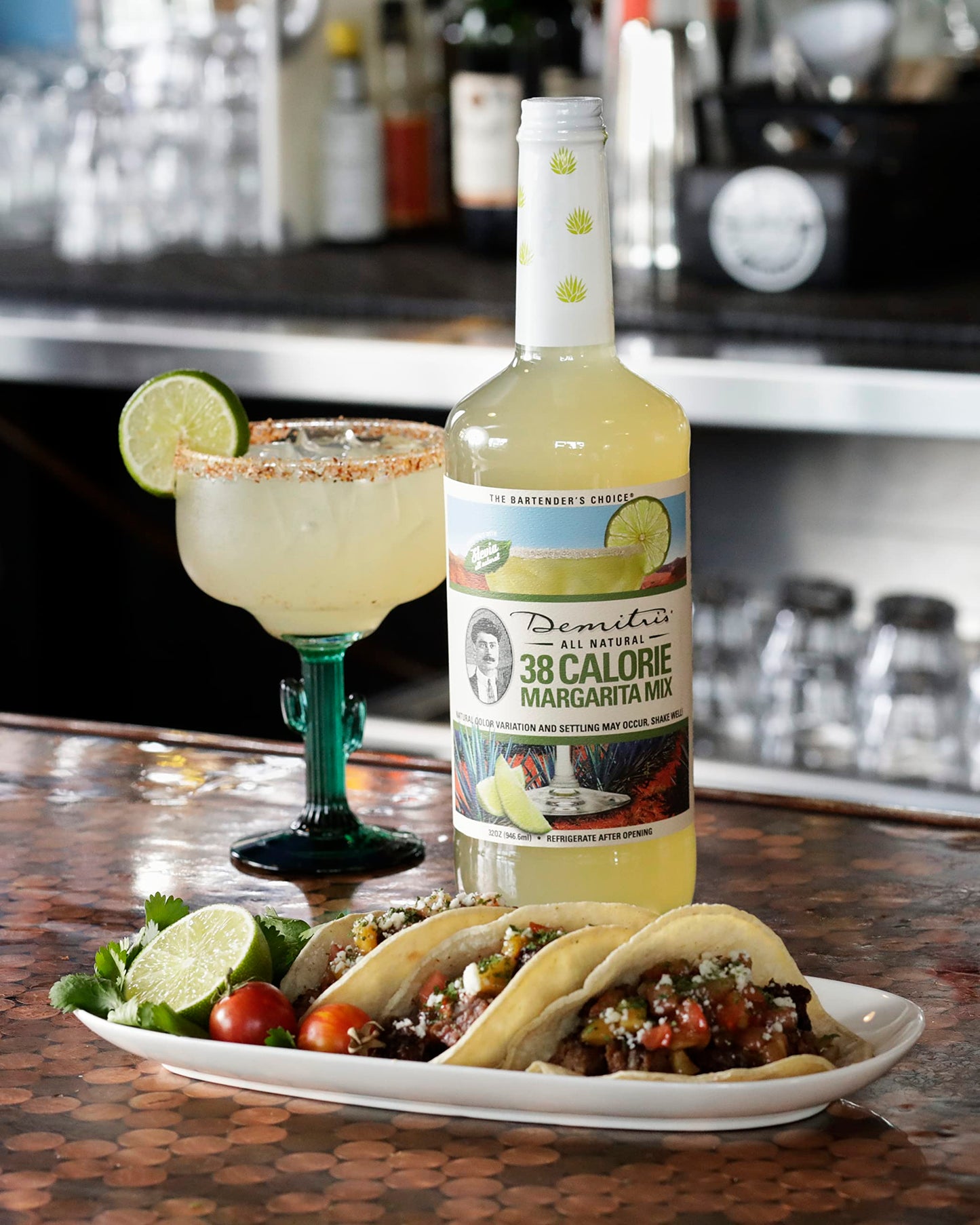Demitri's Margarita Mix - Concentrated Drink Mixer - No Preservatives, Gluten, Or High Fructose Corn Syrup - Perfect for Home Brunch Parties