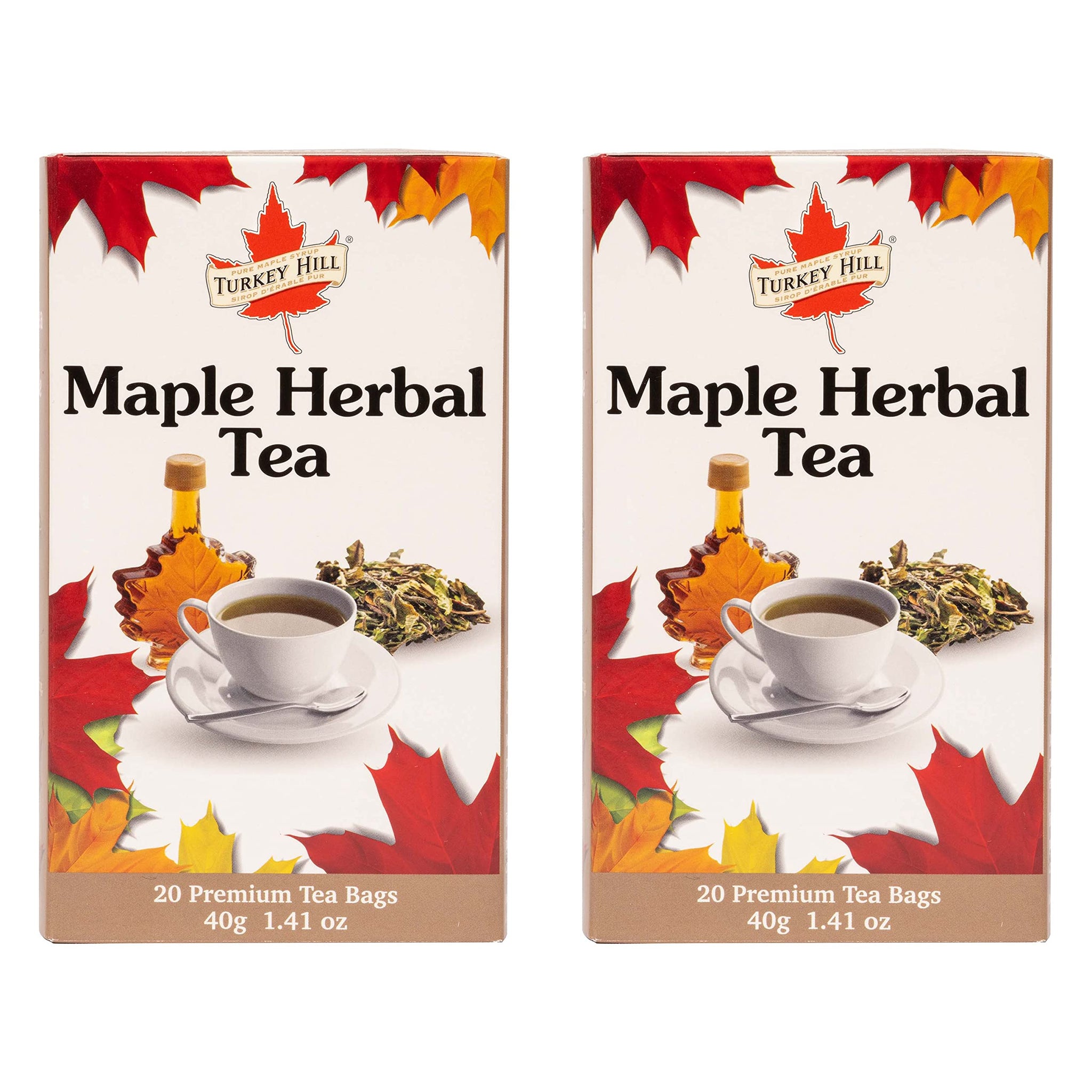 Turkey Hill Sugarbush Premium 100% Pure Canadian Maple Infused Herbal Tea, 2 Pack