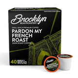 Brooklyn Beans French Roast Gourmet Coffee Pods - Compatible with Keurig K Cup Brewers Including 2.0 Machines, 40 Count, Dark Roast and Intense