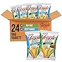 Sensible Portions Garden Veggie Snacks - Veggie Straws, Snack Size Variety Pack, Sea Salt & Zesty Ranch, 1 Oz (Pack of 24)
