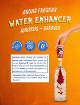 Klass Aguas Frescas | Liquid Water Enhancer | Hibiscus Berries | Naturally Flavored | Sugar Free | Zero Calories Per Serving | Keto | 4 Bottles, Makes
