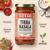 Brooklyn Delhi Sauce Simmer Tikka Masala - 12 oz Jar - Pack of 2 - Indian Curry Sauce for Butter Chicken Sauce and Stir Fry Sauce - Versatile Tikka
