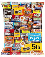 Chocolate Assorted Bulk Candy Variety Pack 5lb - Mini Chocolate Bars, Milk & Dark Chocolate Mix - Individually Wrapped Bulk Candy for Office Snacks