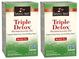 Bravo Tea Triple Detox Herbal Tea Caffeine Free, 20 Tea Bags, 2 Count