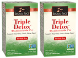 Bravo Tea Triple Detox Herbal Tea Caffeine Free, 20 Tea Bags, 2 Count