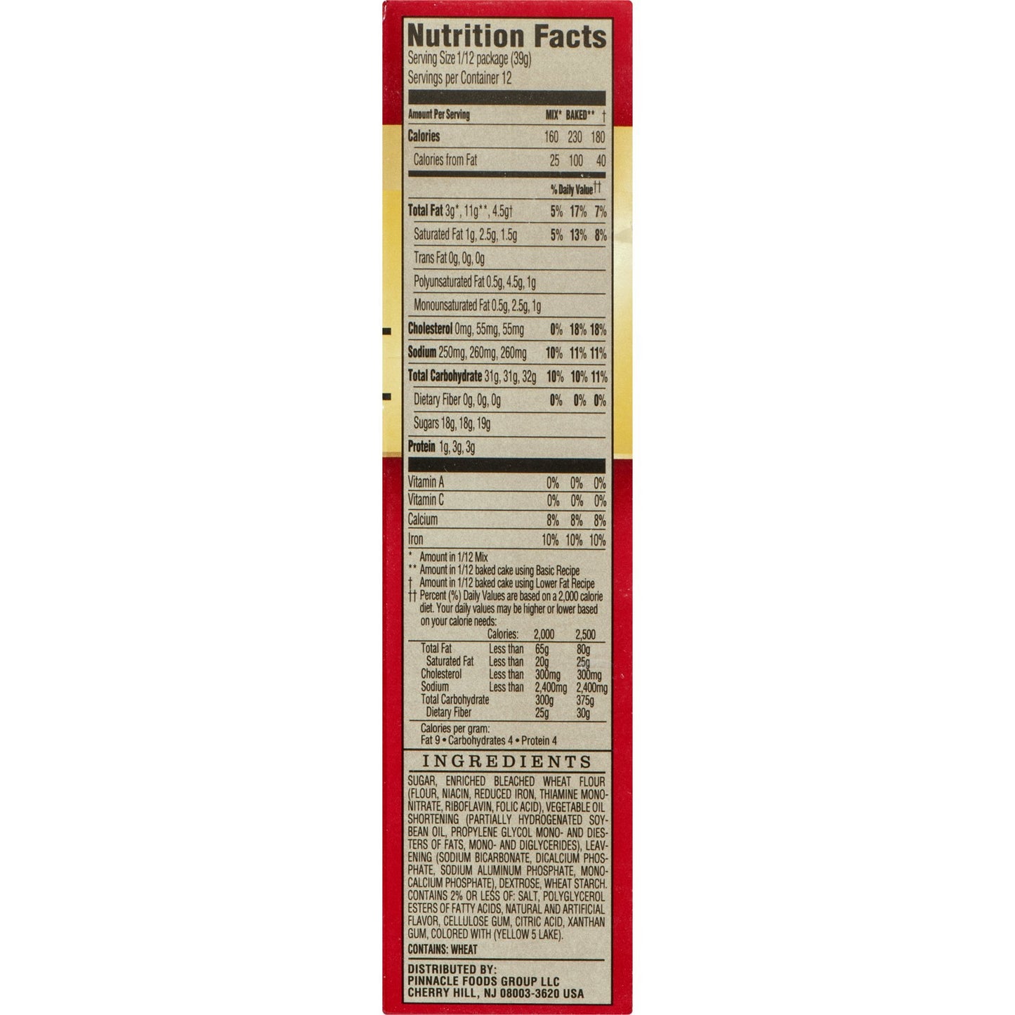 Ducan Hines, Signature, Lemon Supreme Cake Mix, 16.5oz Box (Pack of 4)