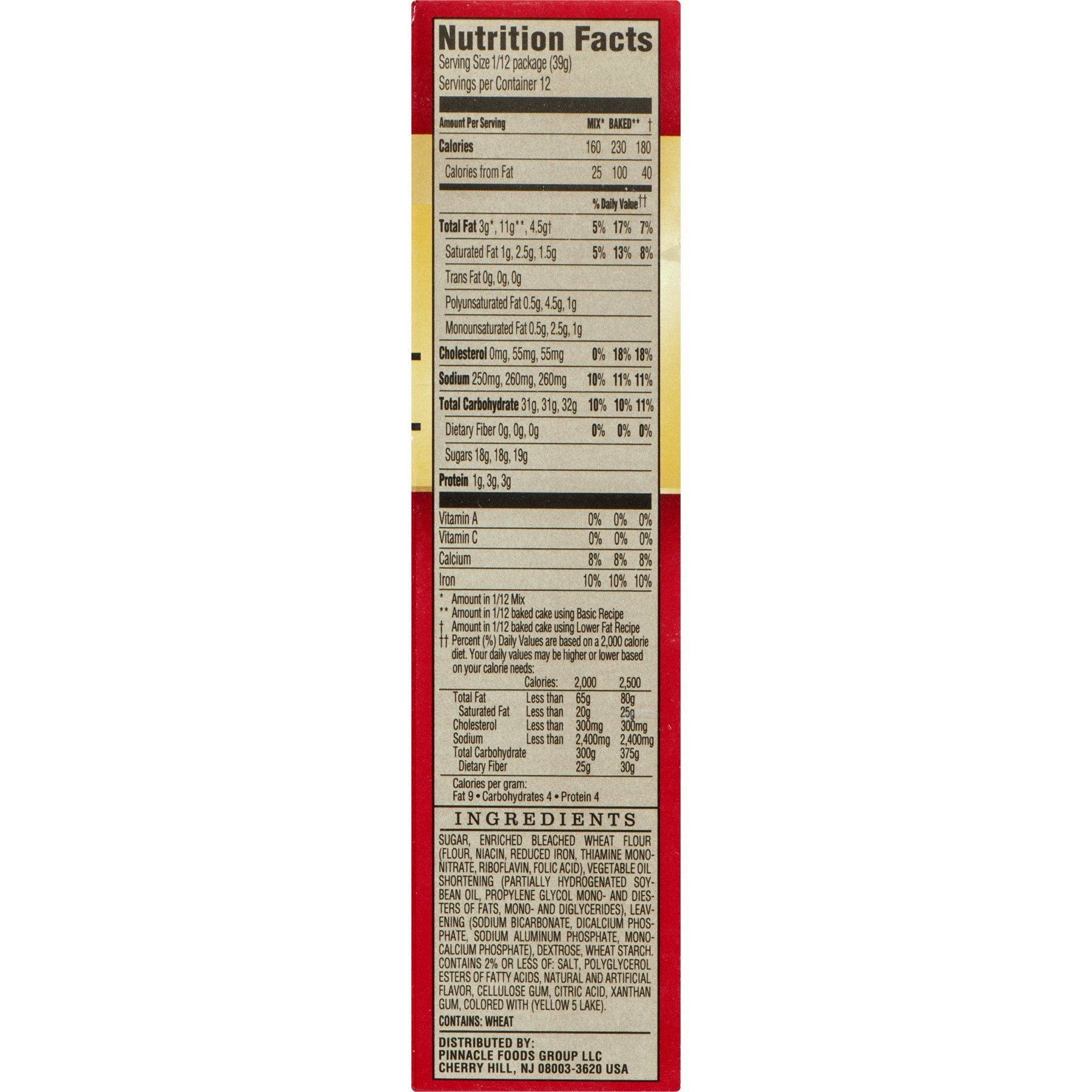 Ducan Hines, Signature, Lemon Supreme Cake Mix, 16.5oz Box (Pack of 4)