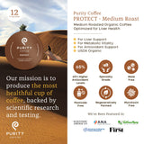 Purity Coffee PROTECT High Antioxidant Light-Medium Roast K Pod Capsules (12ct Box) | Specialty-Grade USDA Organic Arabica Blend | Third Party Tested