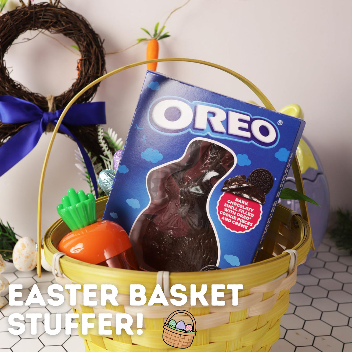 Oreo Cream Filled Chocolate Easter Bunny, Pack of 2, 2 Ounces
