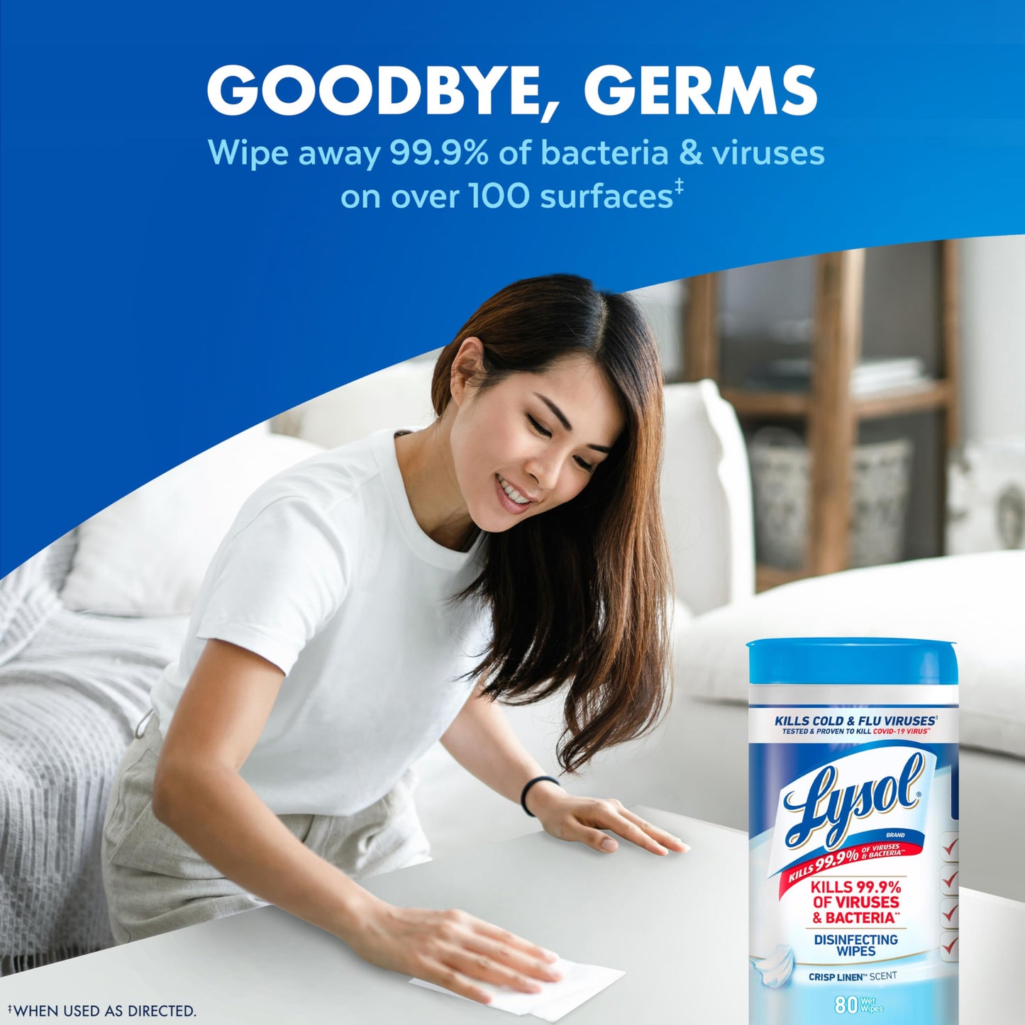 Lysol Disinfecting Wipes Bundle, Home Apartment Dorm Room Essentials and Cleaning Supplies, All Purpose Cleaner, Multi-surface Cleaning Wipes
