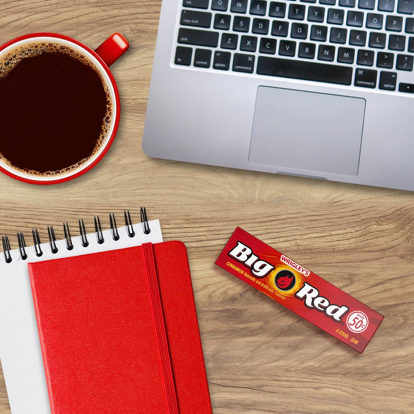 WRIGLEY'S BIG RED Chewing Gum Bulk Pack, 5 Sticks Per Pack (40 Total Packs)
