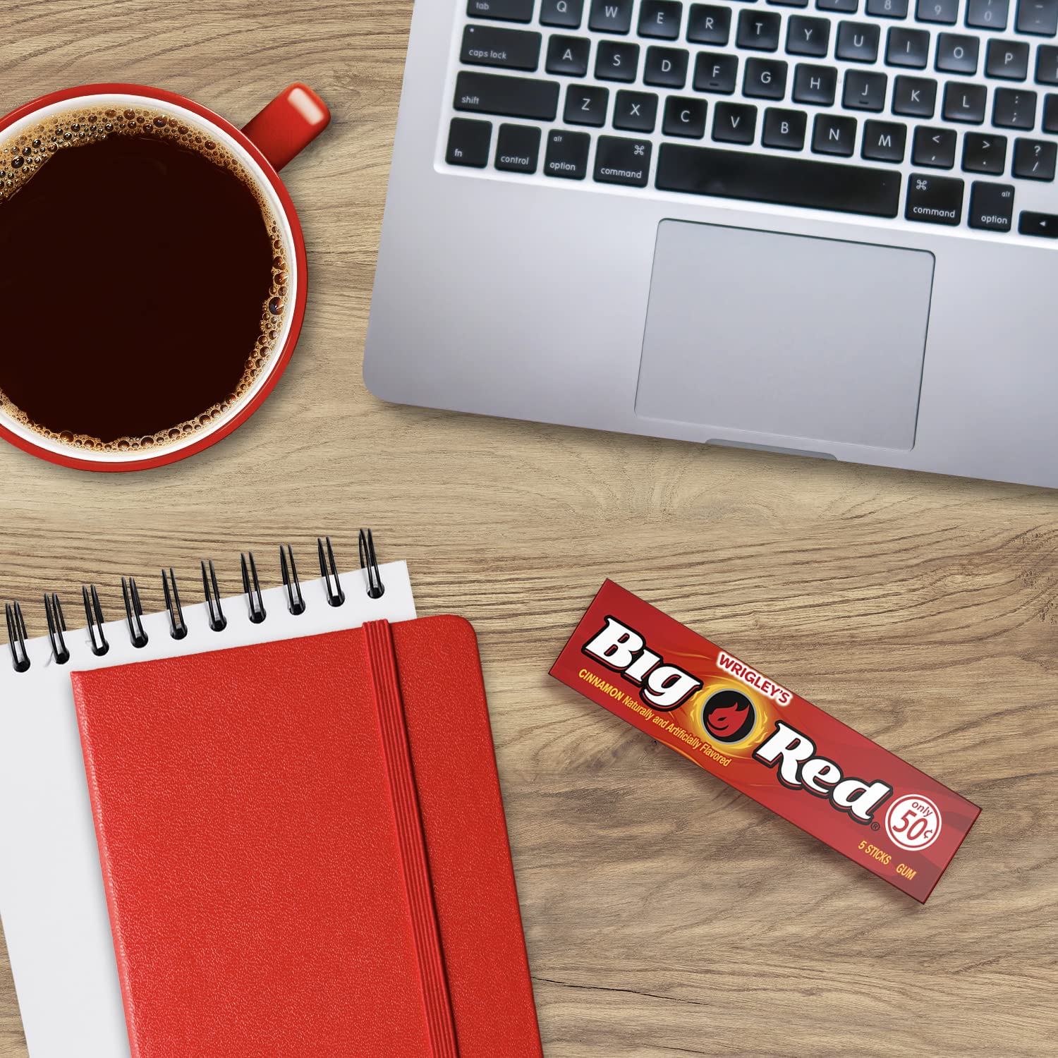 WRIGLEY'S BIG RED Chewing Gum Bulk Pack, 5 Sticks Per Pack (40 Total Packs)