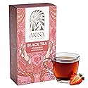 AKINA - Strawberry Flavored Black Tea Bags, Individually Wrapped, Fruity String and Tag Kenyan Strawberry Tea Bags, Sweet with Uplifting Aroma (Box