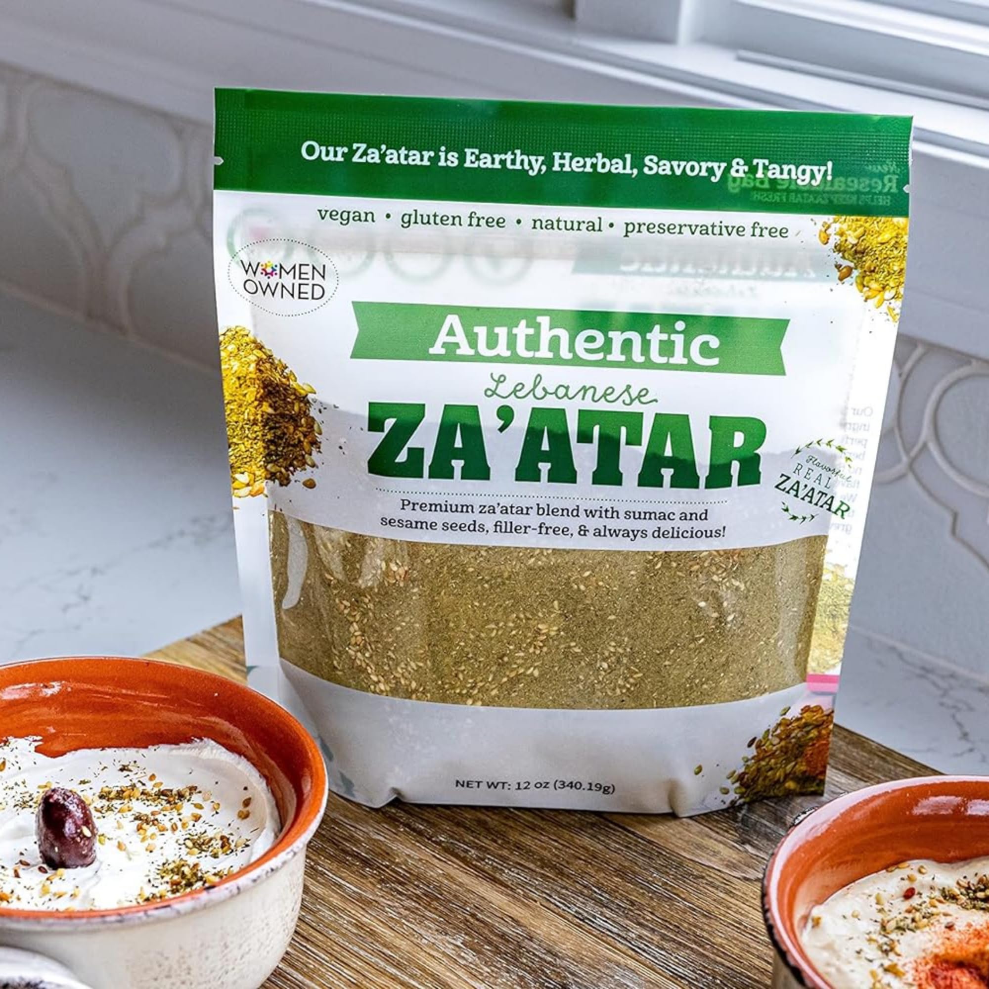 Terranean Zaatar Blend: 12 Oz Bulk Bag of Authentic Lebanese,NONGMO Verified, Pure Ingredients, No Fillers