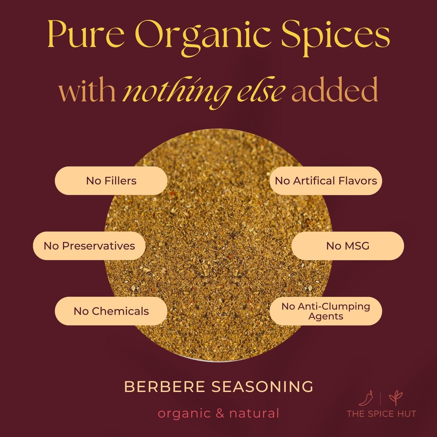 Berbere Ethiopian Organic Seasoning, Authentic African Cooking Spice Blend, The Spice Hut, 2 Ounce