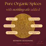 Berbere Ethiopian Organic Seasoning, Authentic African Cooking Spice Blend, The Spice Hut, 2 Ounce