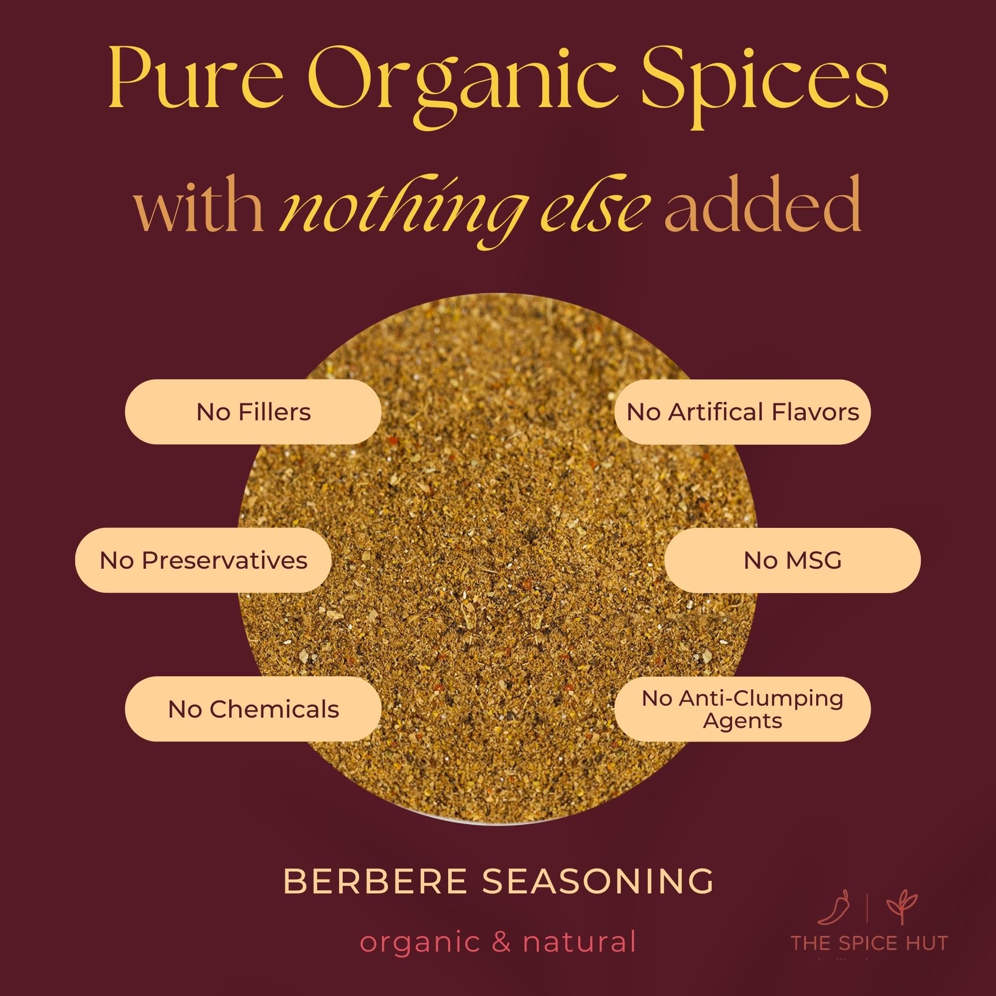 Berbere Ethiopian Organic Seasoning, Authentic African Cooking Spice Blend, The Spice Hut, 2 Ounce