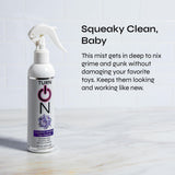 Turn On Hygienic Misting Toy Cleaner, 8 Ounce All Purpose Alcohol Free Gentle Cleansing Spray, No Harsh Chemicals Safe for All Toys and Surfaces