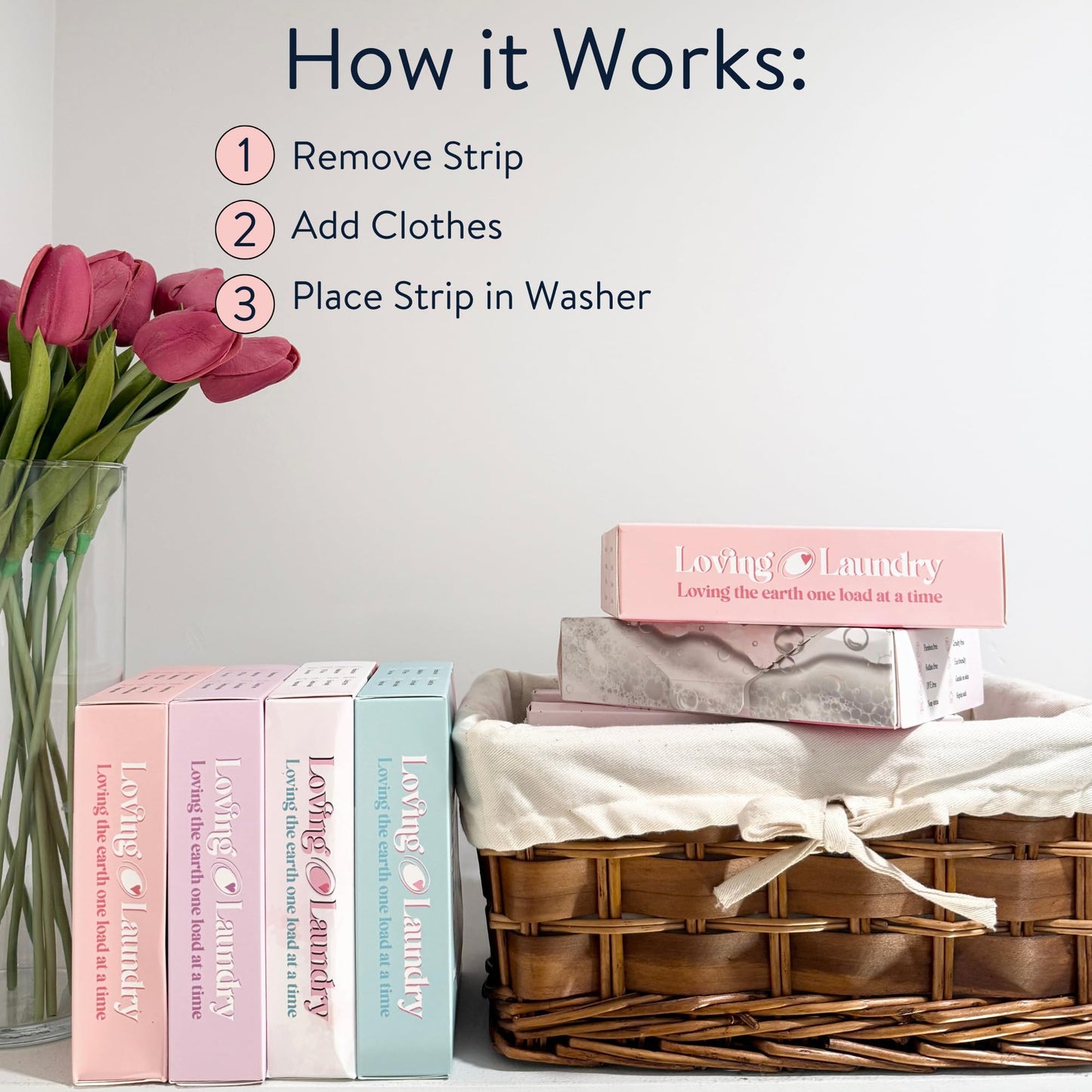 LOVING LAUNDRY- Detergent Sheets Stain Remover Enzymes Laundry Soap - Clean Safe Ingredients Ultra Concentrated -(80 Loads) Velvet Roses Scent