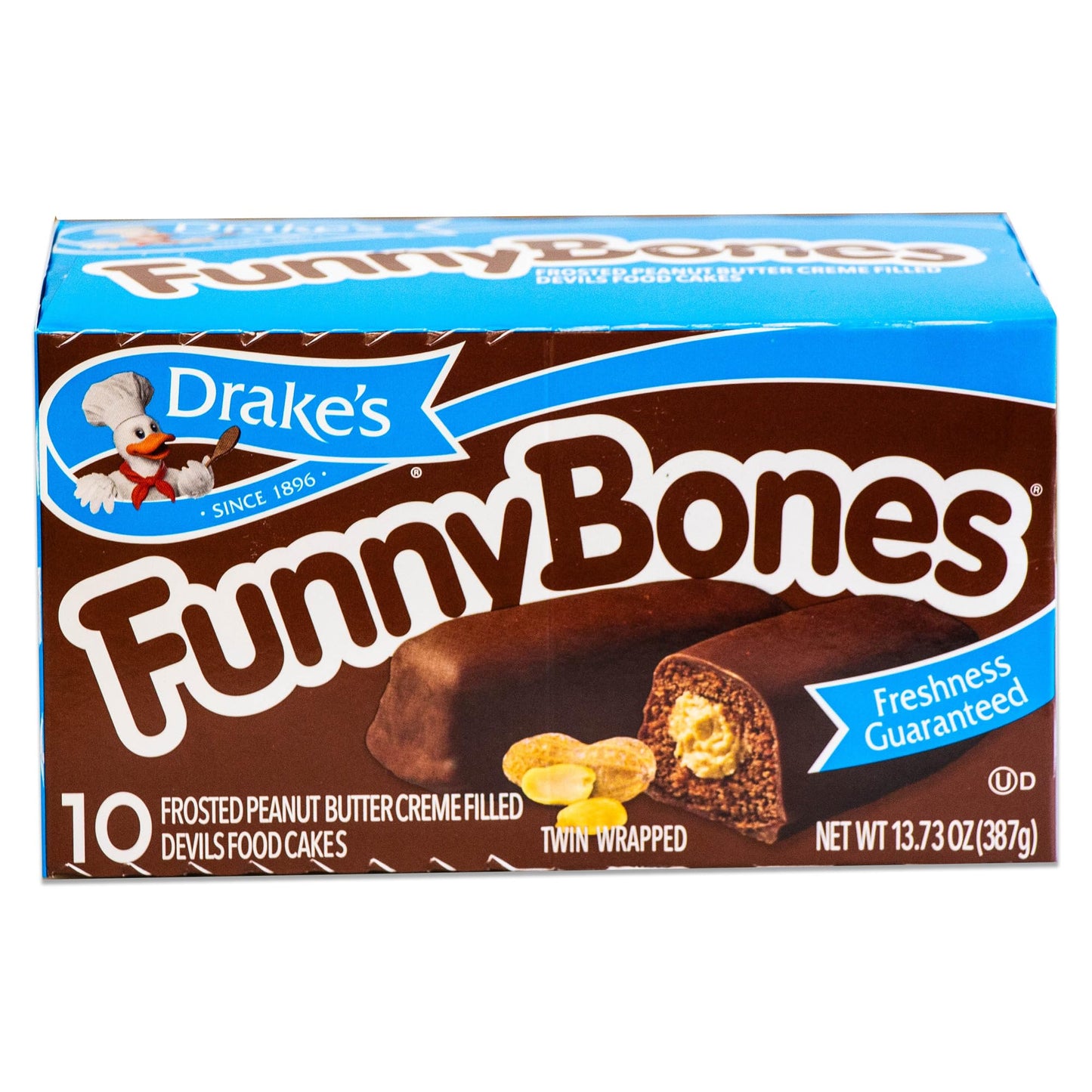 Drake's Funny Bones (3, 10ct - 13.73oz) - Sweet & Salty Kettle Popcorn (1, 5,5oz) - 4 Items Total