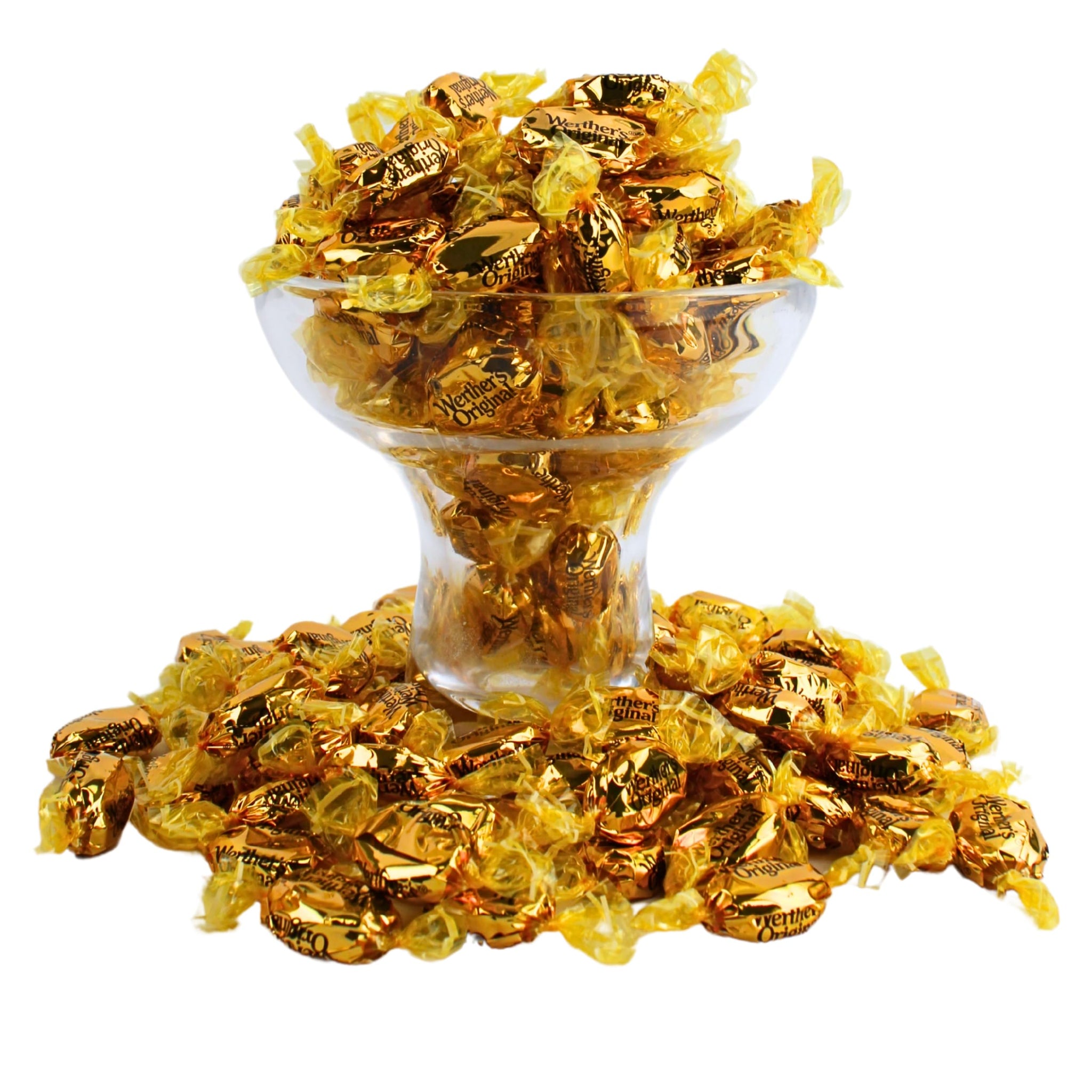 Traditional Butter Caramel Hard Candy Bulk - Werther Original Creamy Caramel Hard Candies, by Queen City Candy Cave (1 Pound)