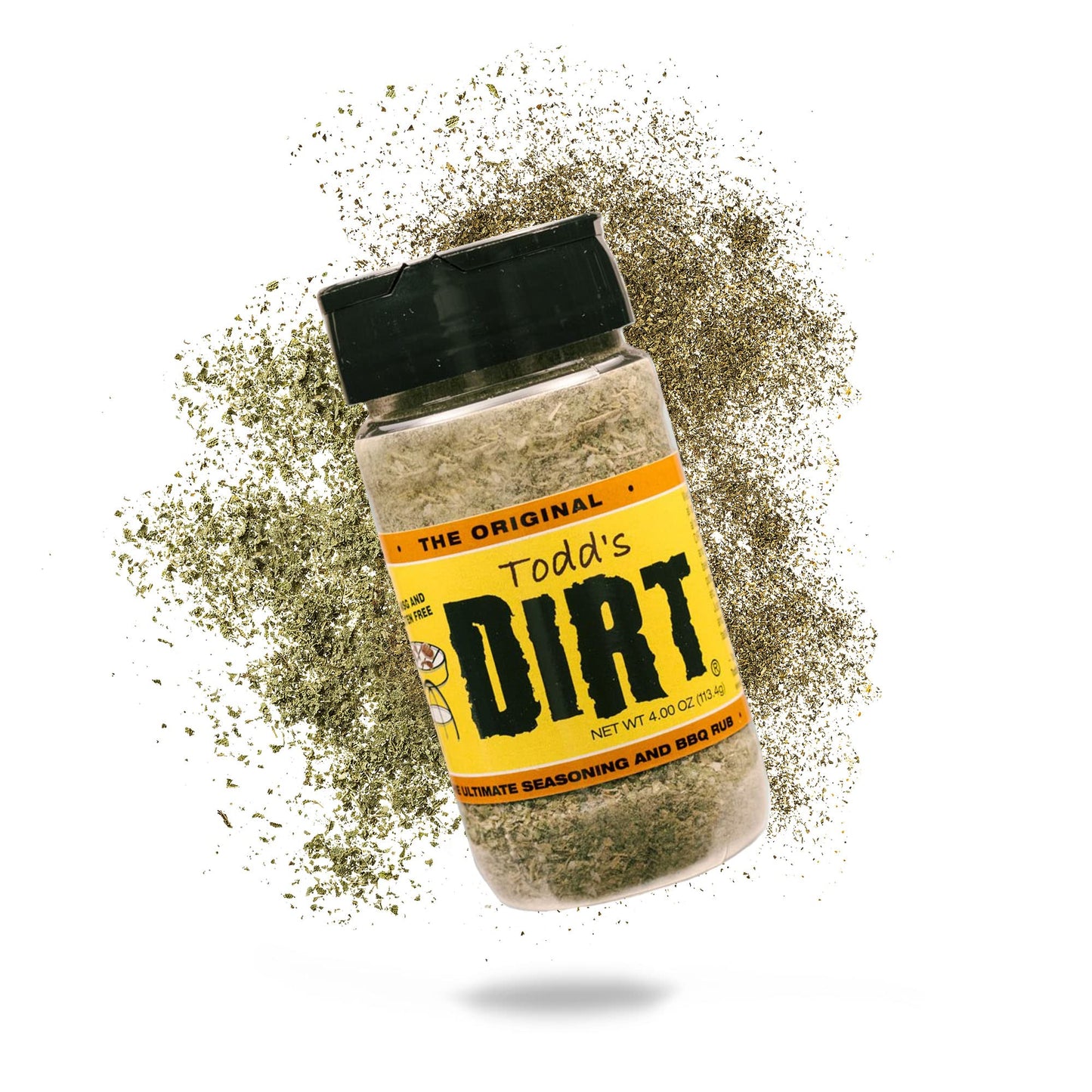 Todd’s DIRT - Original DIRT Medium 4.0 oz Bottle, All Purpose Seasoning & BBQ Rub, Gourmet Mild Savory Seasoning/Rub that’s GREAT ON EVERYTHING, 100%