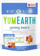 YumEarth Natural Gummy Bears, 10 Count, net wt. 7oz (Packaging May Vary)