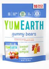 YumEarth Natural Gummy Bears, 10 Count, net wt. 7oz (Packaging May Vary)
