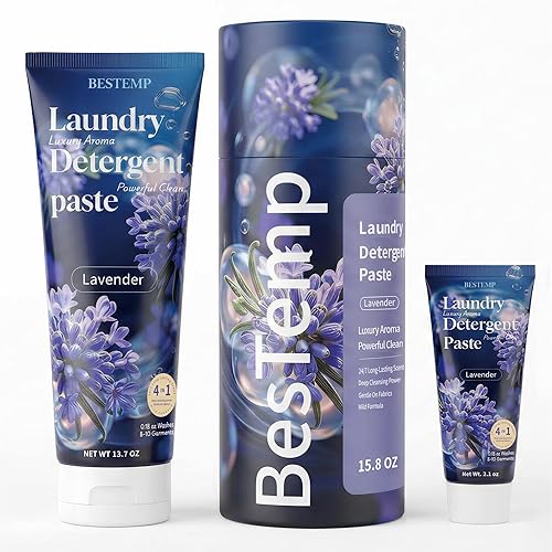 BESTEMP 4-in-1 Laundry Detergent Paste - Long-Lasting Fragrance, Deep Cleaning & Fabric Softener - Gentle Formula for Fabrics - Helps Protect Color