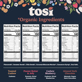 Tosi Variety Pack Protein Bars, Plant Based with Nuts, Gluten-Free Crunchy Snacks, Vegan, Organic, Flax & Chia Seeds, Soy-Free, Omega 3s, 5G-20G