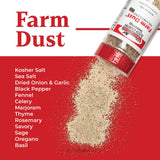 Weaver’s Dutch Country Seasonings Farm Dust, 2.125 oz - All?Natural Savory Herb & Sea Salt Blend, No MSG - Ideal for Meats, Vegetables, Breads, Pasta