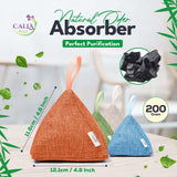 4 Pack Bamboo Charcoal Air Purifier Bags 200 Grams Each - Activated Charcoal Odor Absorber for Car, Pets & Closet - Natural Freshener for Home