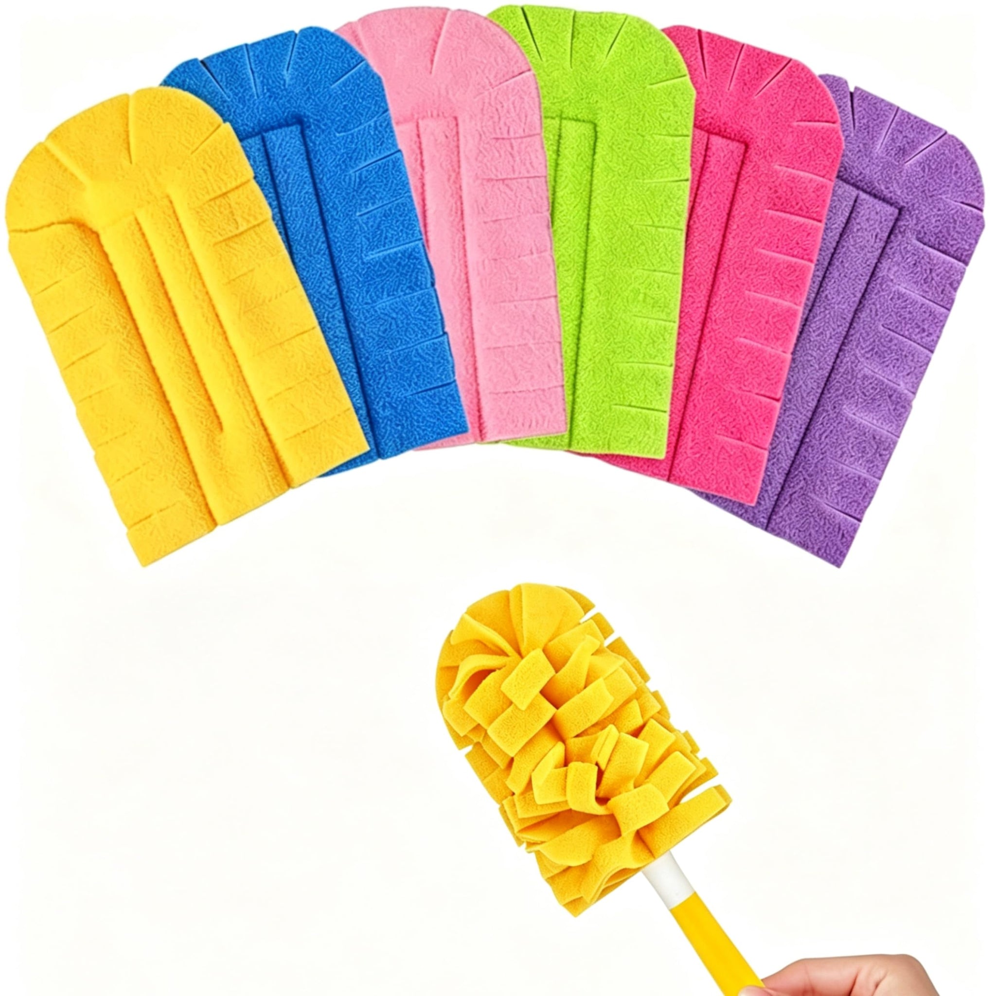 Reusable Duster Refills Compatible, 2026 New 360° Cleaning Fleece Refills Washable Duster Pads with Handle Included, Reusable Duster Refill Compatible