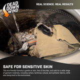 DEAD DOWN WIND Unscented Laundry Detergent Combo (40oz Liquid Detergent & 1-30ct Dryer Sheet) - Hunting Scent Control - Durable Hunting Scent