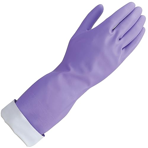 Mr. Clean, 243310 Loving Hands, Small Heat Resisting, Soft Cotton Flock Lining, Built in Freshness Protection, Non-Slip Diamond Grip Gloves, (S)