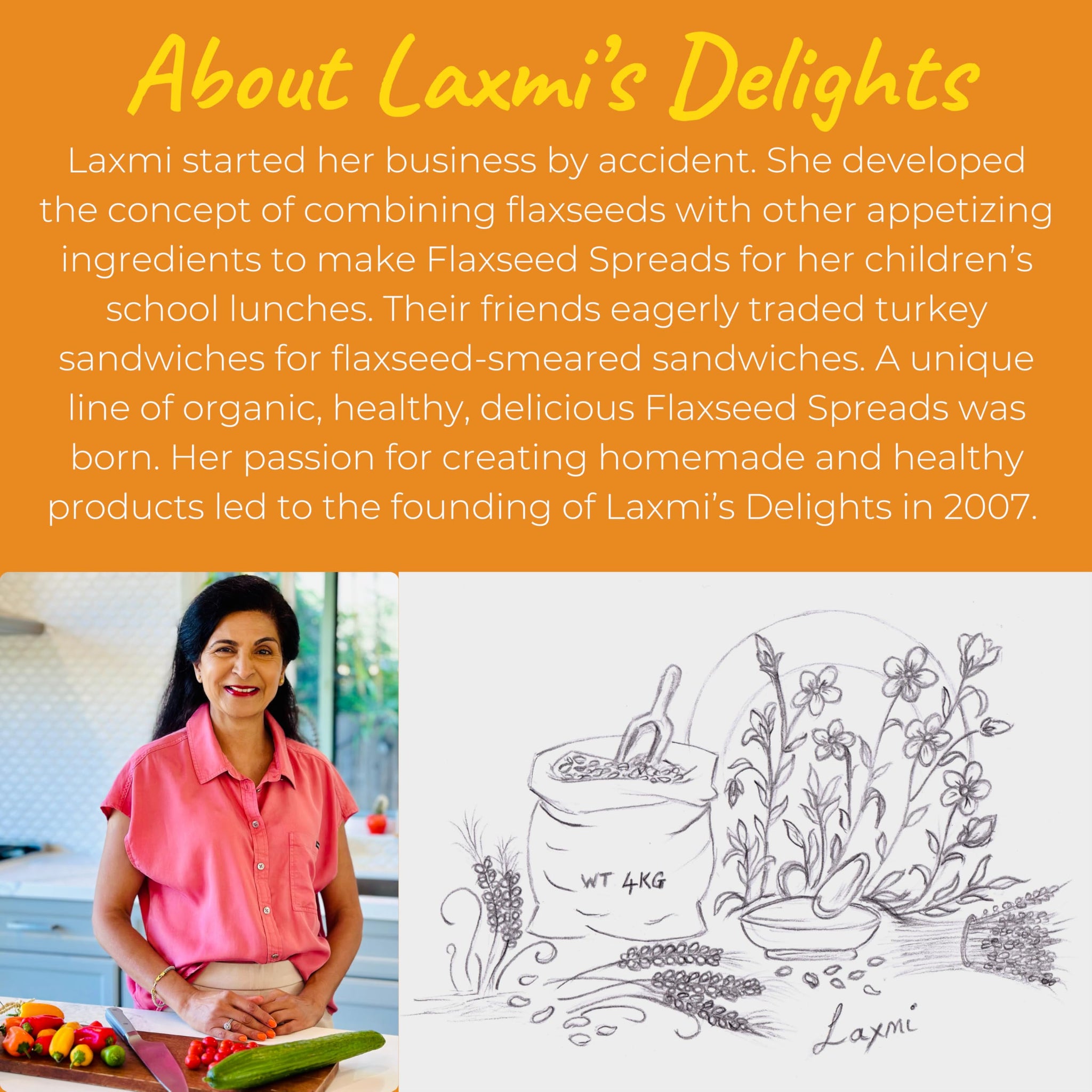 Laxmi’s Delights Golden Flaxseed Sweet and Spicy Simmer Sauce with Dates and Orange Juice - Easy Meal Prep | Organic, Vegan, Gluten Free, Dairy free