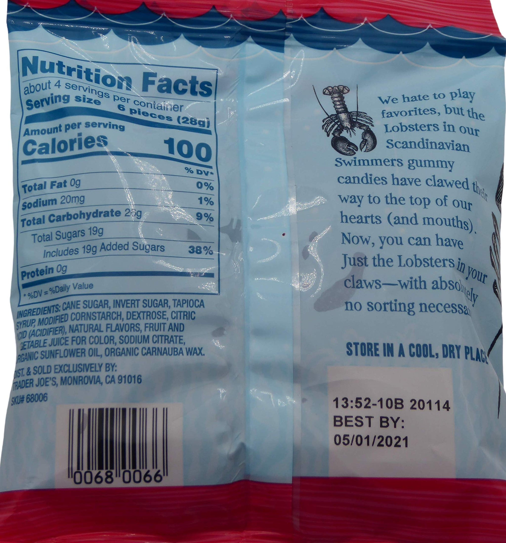 Trader Joes Just The Lobsters Gluten Free Gummy Candy (3 Pack)