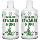 Healing Noni - 2-Pack Plastic Bottle 32oz - 100% Pure Hawaiian Organic Noni Juice - USDA Certified Organic