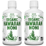 Healing Noni - 2-Pack Plastic Bottle 32oz - 100% Pure Hawaiian Organic Noni Juice - USDA Certified Organic