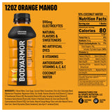 BODYARMOR Sports Drink, Orange Mango, Electrolyte Drink Hydration, 12 Fl Oz Bottles (8 Pack), Flavored Coconut Water with B Vitamins & Antioxidants