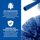 SPARTA Flo-Pac Round Duster Head With Soft Flagged Bristles, Cleaning Essentials for Commercial and Home Use, Blue