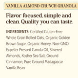 Laura's Gourmet Granola Vanilla Almond Crunch, 2 lb, Gluten-Free Oats, Vegetarian, Dairy & Soy Free Snack, Organic Honey, Almonds & Vanilla, Artisan