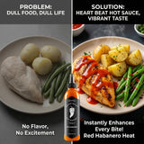 Heartbeat Hot Sauce Red Habanero - (Pack of 2, 6 oz.) - Hot Sauce for Wings, Tacos and Sandwiches - Ghost Pepper Sauce Style Heat - Wing Sauce Gift