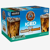The Original Donut Shop Duos Cookies and Caramel Iced Coffee K-Cup Pods, Medium Roast, Recyclable, 12 Count Box, Specially Crafted for Iced Coffee
