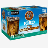 The Original Donut Shop Duos Cookies and Caramel Iced Coffee K-Cup Pods, Medium Roast, Recyclable, 12 Count Box, Specially Crafted for Iced Coffee