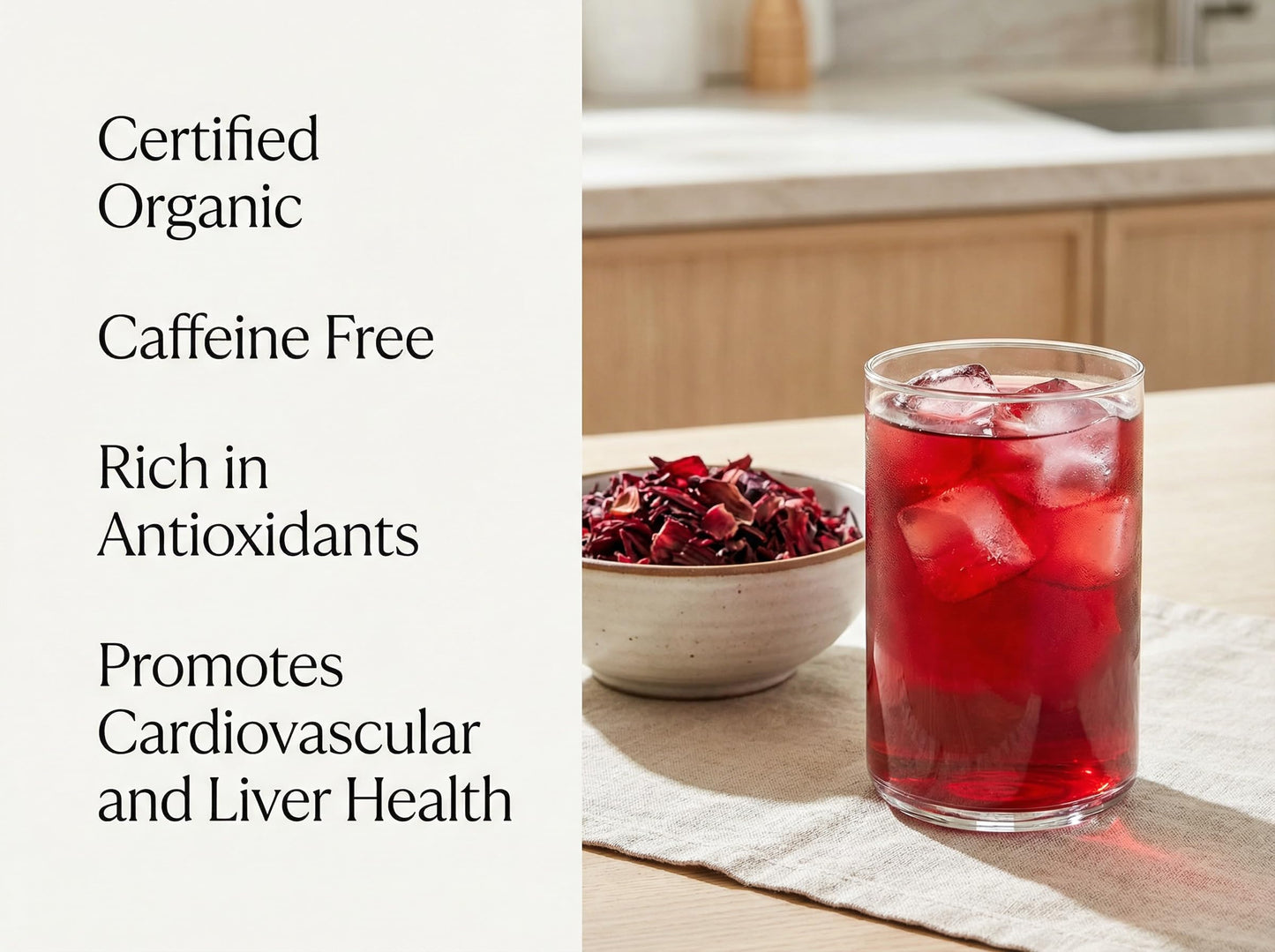 Zeeza Hibiscus Tea, 1LB, Organic Hibiscus Flowers from Egypt - Cut & Sifted - Loose Leaf Tea - Ideal for Agua Fresca, Iced Tea, & Karkadé