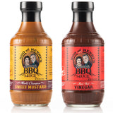 Boo and Henry's BBQ Carolina Barbecue Sauce Variety 2-Pack, Red Hot Vinegar Plus 1998 Memphis in May World Champion Sweet Mustard Sauce, Two Carolina