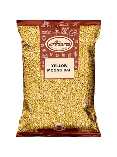 Aiva Moong Dal Yellow/Moong Dhuli (Split Mung Beans Without Skin) - 4 LB, Moong Dal Mung Lentils