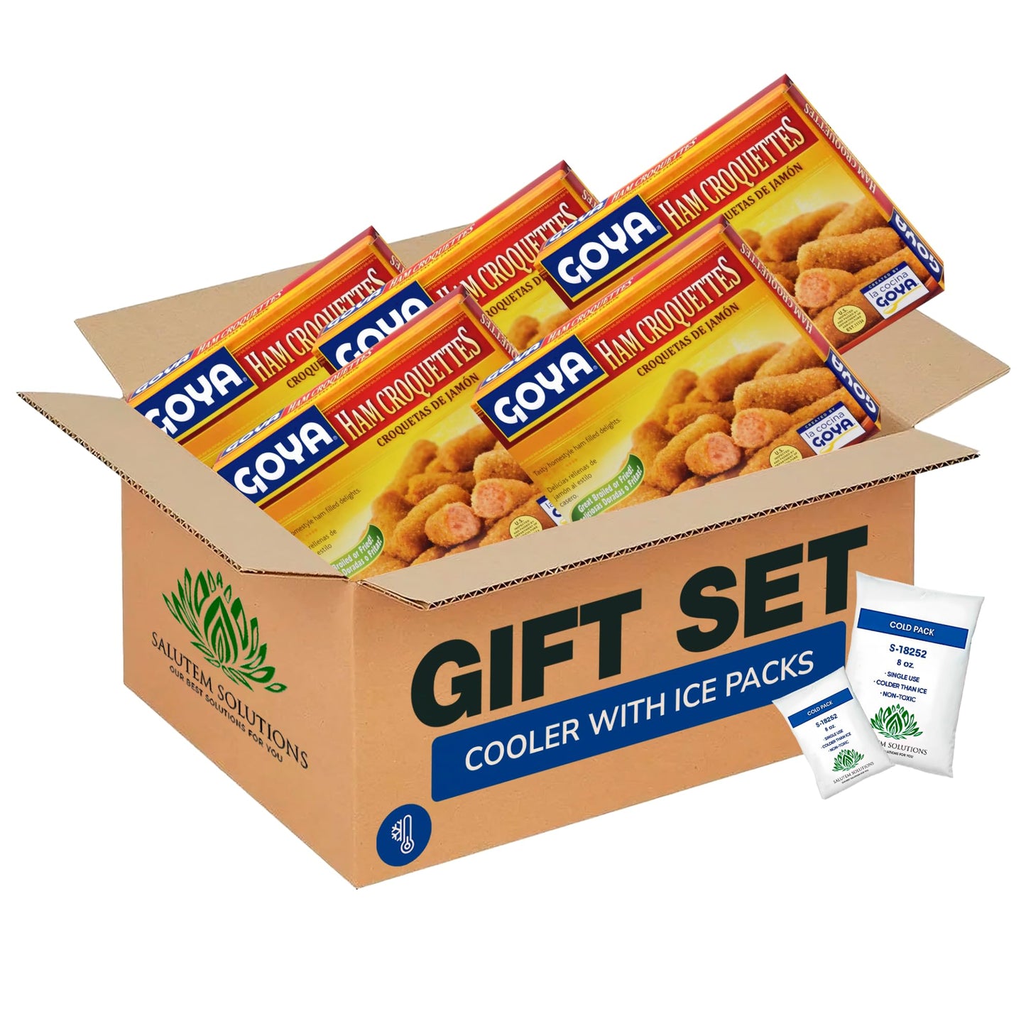 Salutem Vita - Frozen Ham Croquettes, Savory Appetizer Gift Set, 9,6 oz - Pack of 5