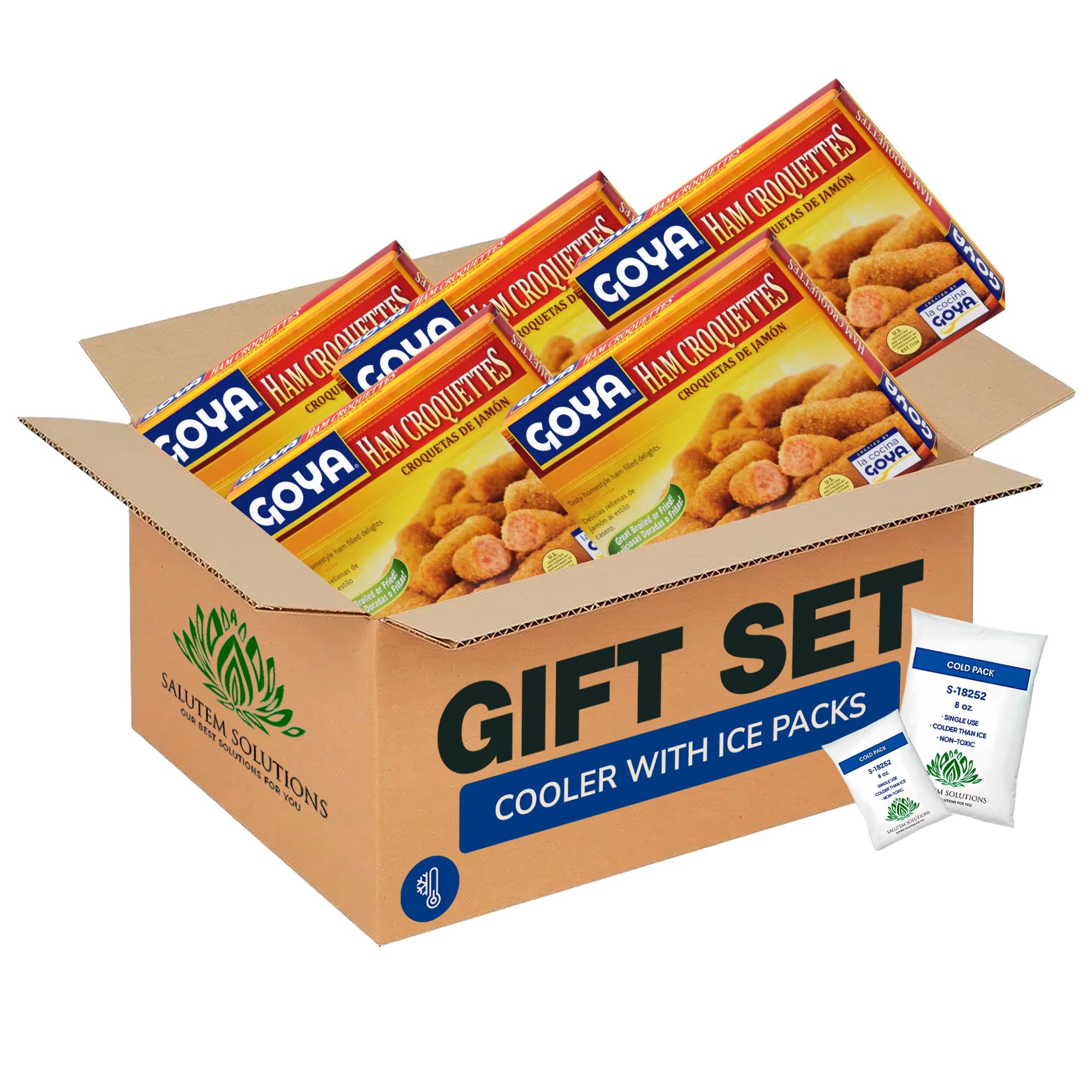 Salutem Vita - Frozen Ham Croquettes, Savory Appetizer Gift Set, 9,6 oz - Pack of 5
